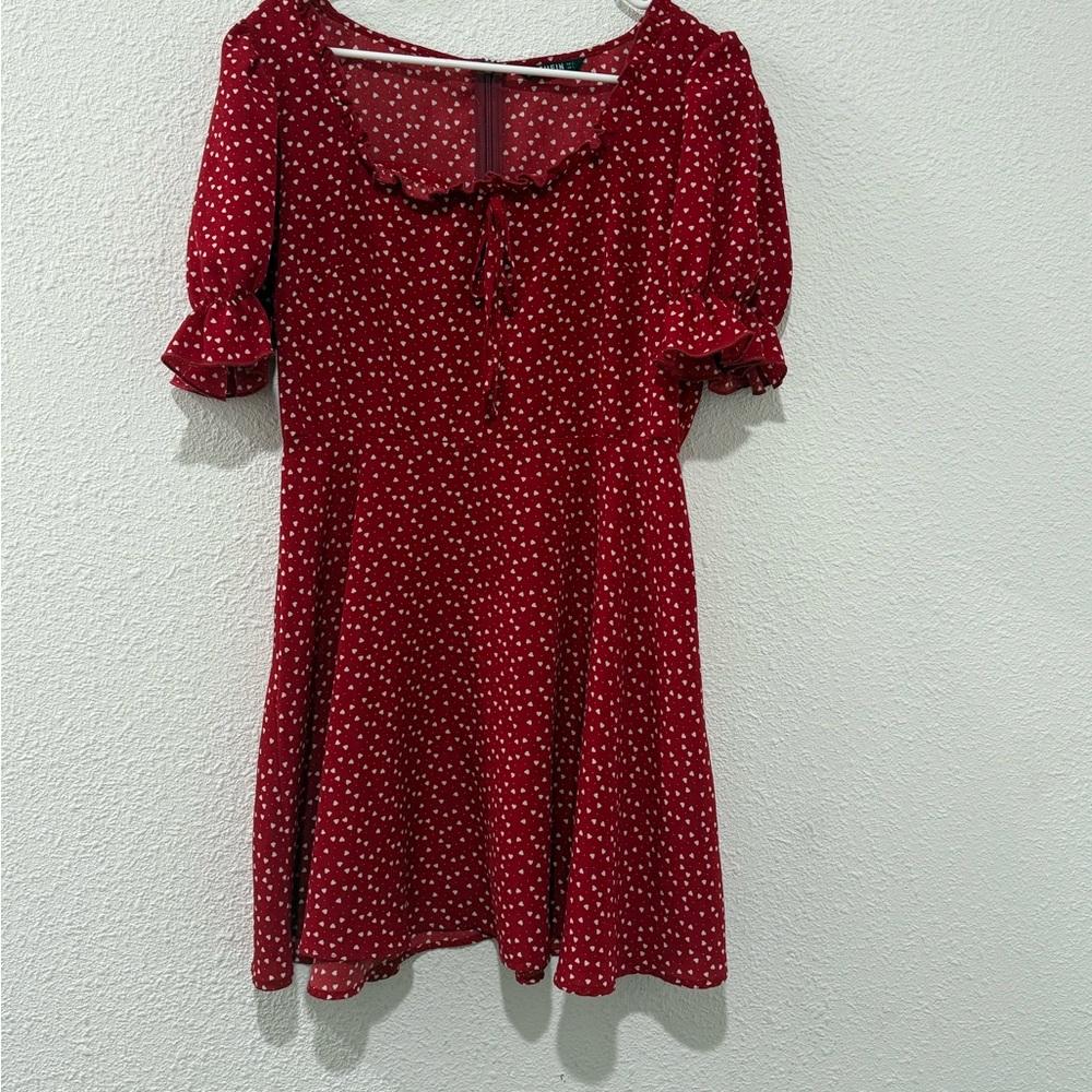 Red & white heart Polka Dot Dress